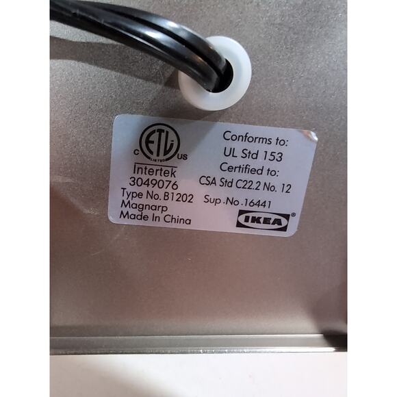 IKEA Magnarp Stainless Table Lamp Crinkle Paper Shade Discontinued Accent Light - Picture 7 of 9